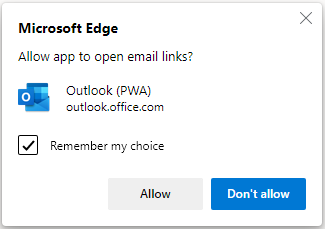 Open email links