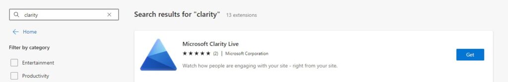 Microsoft Clarity Live Browser Extension