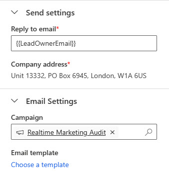 Campaign on Email Settings