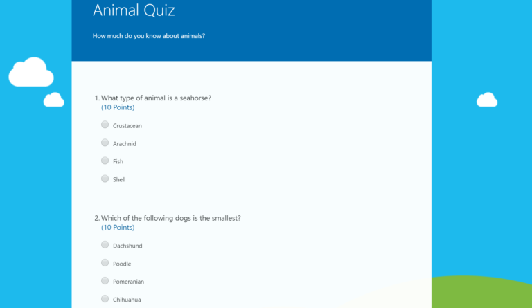 Creating A Simple Quiz With Microsoft Forms Megan V Walker