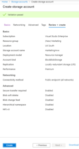 Setting Up Azure Blob Storage To Use With Dynamics 365 Marketing