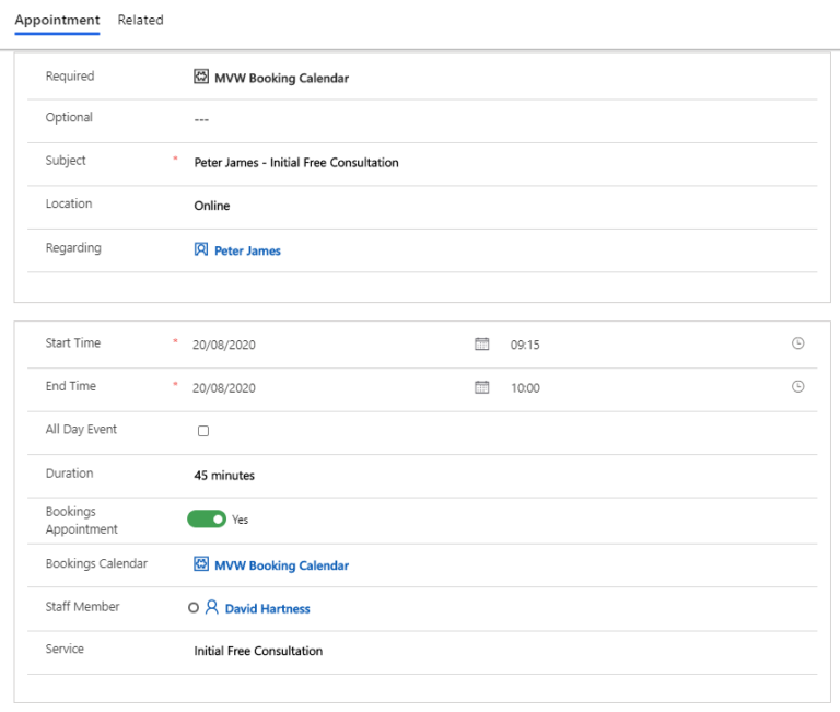 Create Or Update A D365 Appointment From A Microsoft Bookings Event