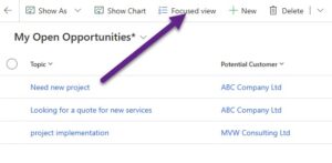 Using Focused View And Up Next In Model-Driven Apps